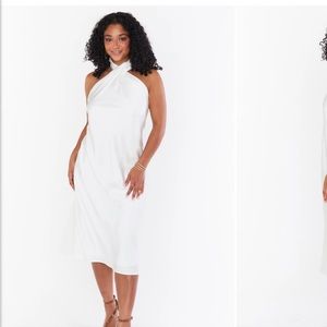 White Midi Silk Dress- Show me your mumu